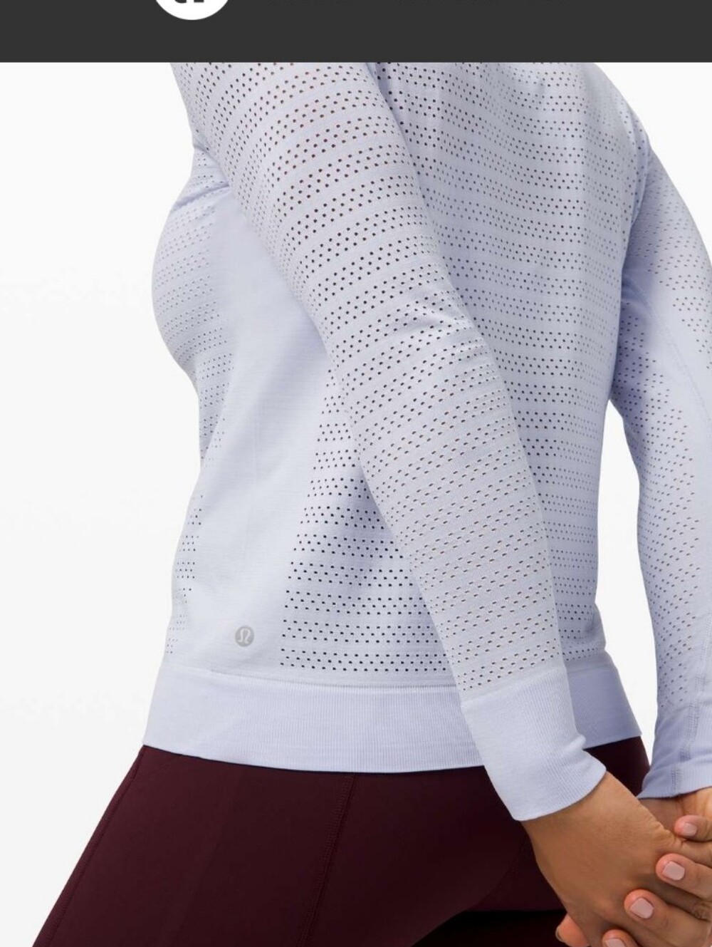 lululemon athletica Light Lavender Long Sleeve Knit Top - Picture 3 of 11